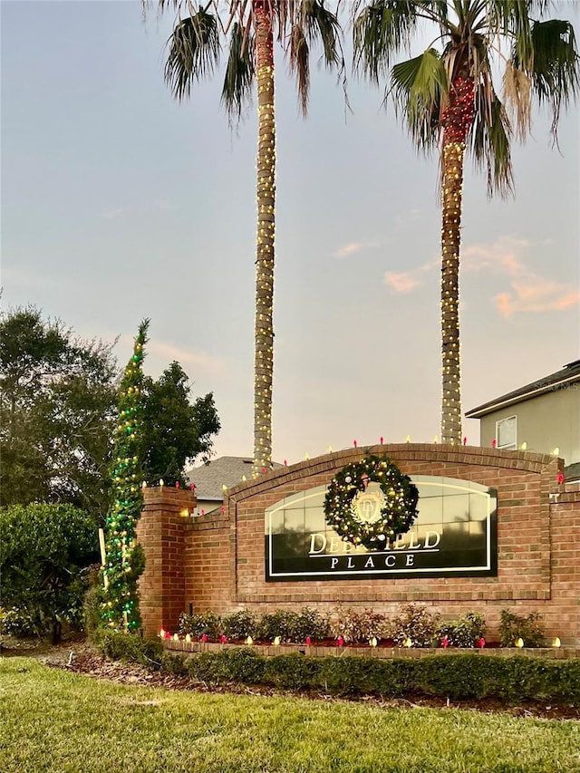 view of community sign