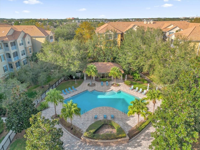 view of pool featuring a patio area