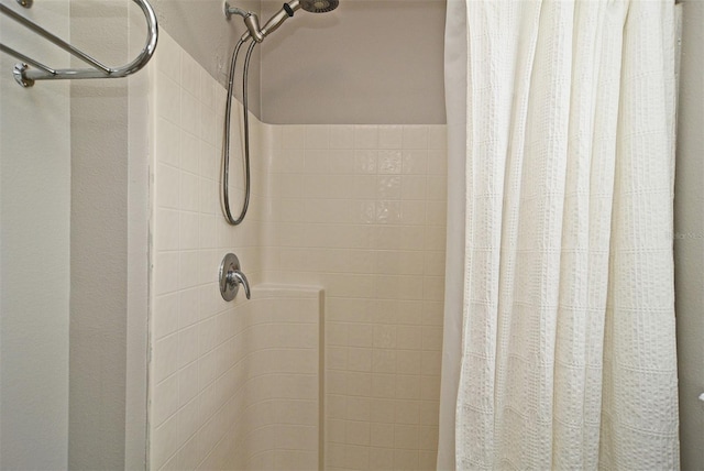 bathroom featuring walk in shower