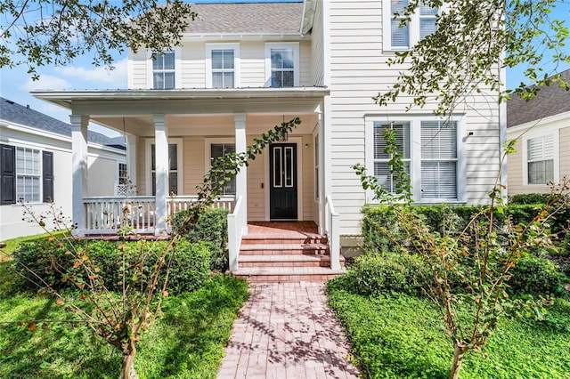 view of front of house with a porch