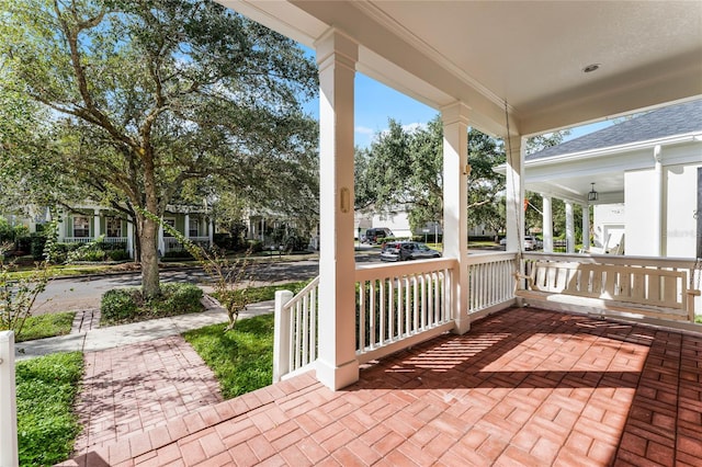 view of patio / terrace featuring covered porch