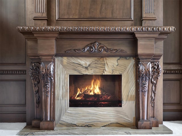 interior details with a high end fireplace