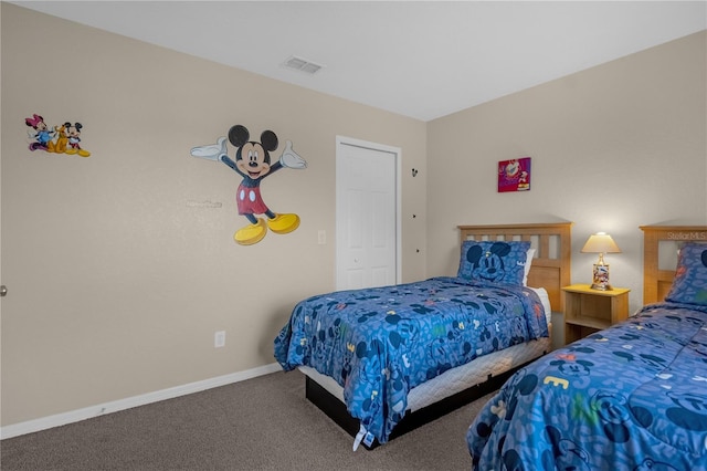 bedroom with carpet floors