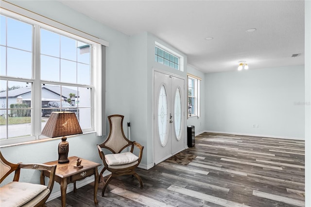 entryway featuring dark hardwood / wood-style floors