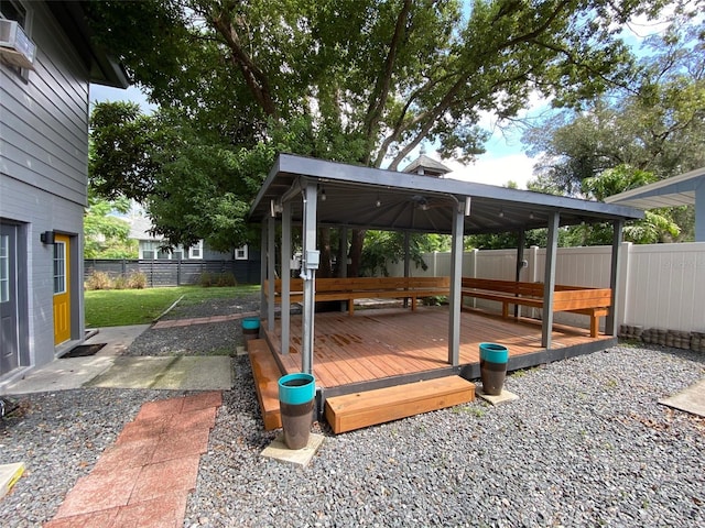 view of patio / terrace featuring a wooden deck