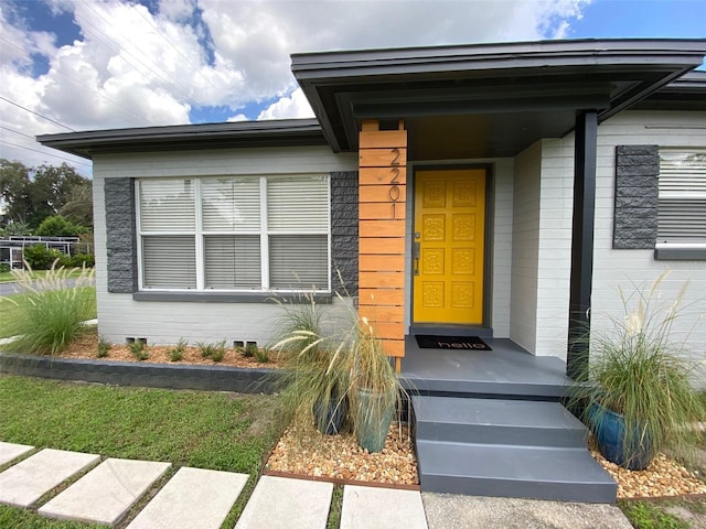 view of doorway to property