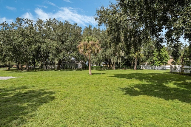 view of community with a lawn