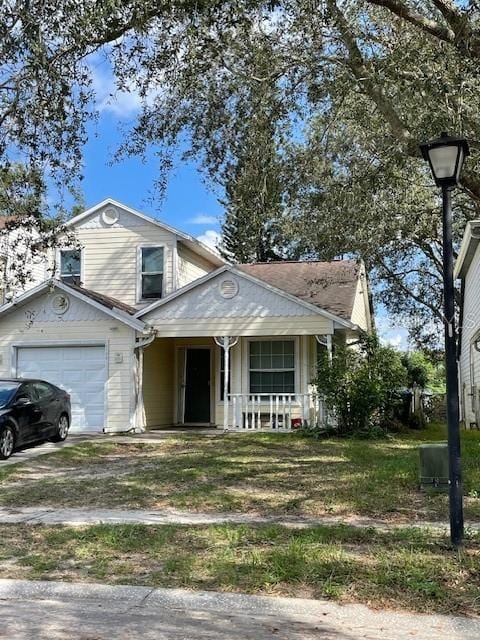 view of front of home featuring covered porch