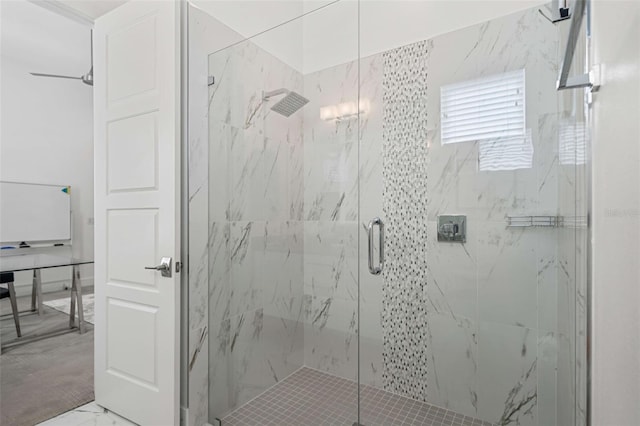 bathroom with an enclosed shower