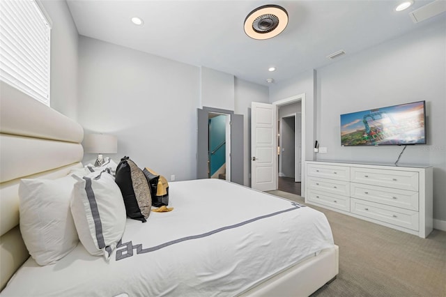 view of carpeted bedroom