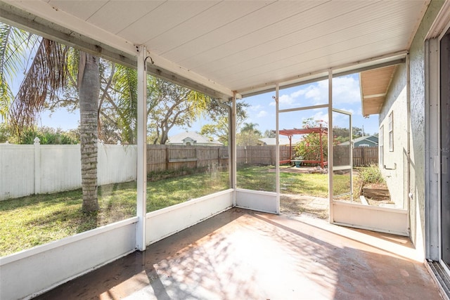 view of sunroom / solarium