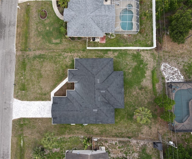 1081 Mccrory St, North Port, FL 34286 - view from above of property featuring a pool area