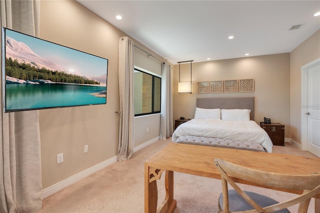 view of carpeted bedroom