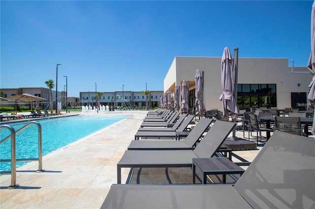 view of pool with a patio