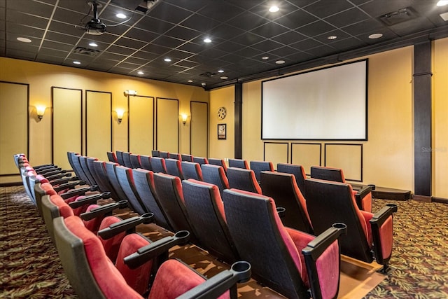 view of carpeted cinema