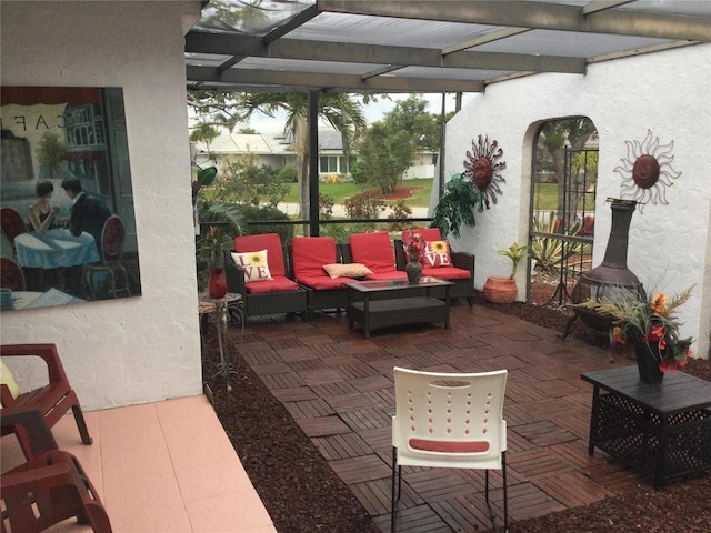 view of patio / terrace featuring outdoor lounge area