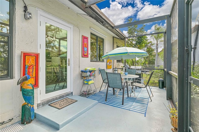 view of sunroom / solarium