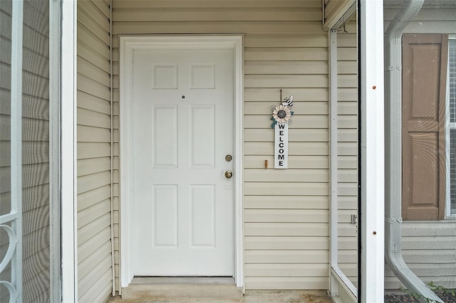 view of doorway to property