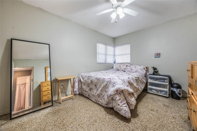 bedroom with ceiling fan