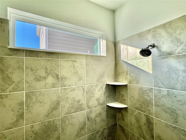 room details with tiled shower