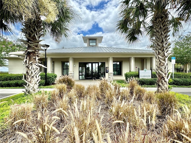 view of front of house with french doors