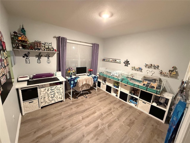 office featuring hardwood / wood-style flooring