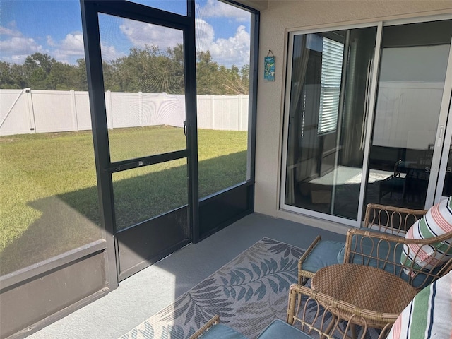 view of sunroom