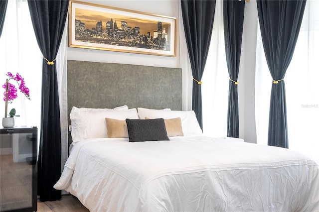 bedroom featuring hardwood / wood-style floors