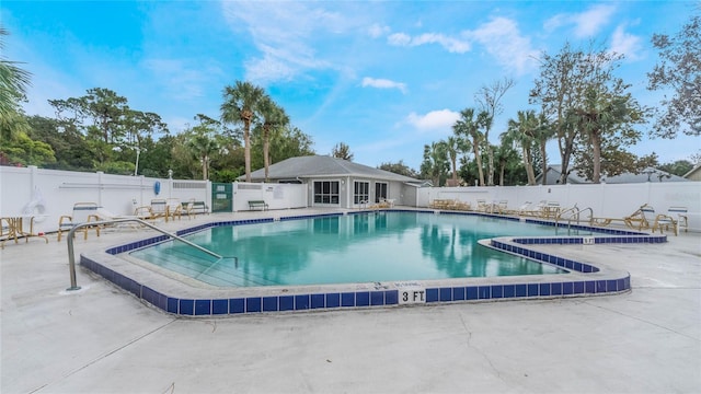 view of pool with a patio