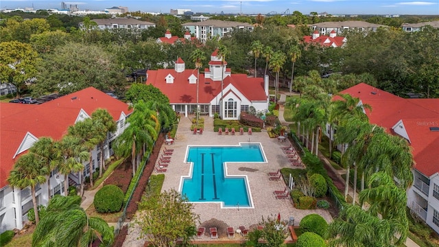 view of pool with a patio area