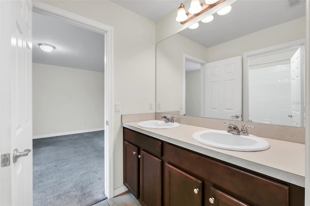 bathroom with vanity