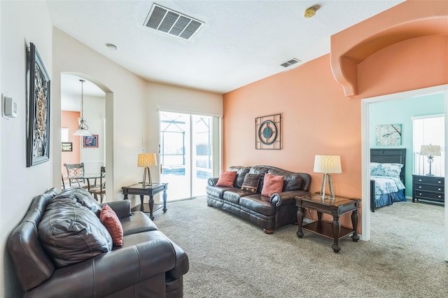 view of carpeted living room