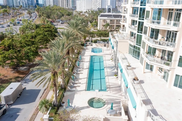 340 S Palm Ave Unit 11, Sarasota, FL 34236 - view of swimming pool featuring a view of city