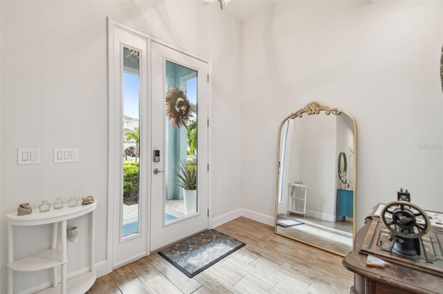 307 Shore Crab Way, Apollo Beach, FL 33572 - entryway with light wood-style floors and baseboards