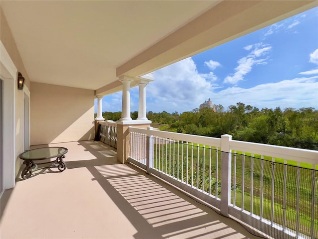 view of balcony