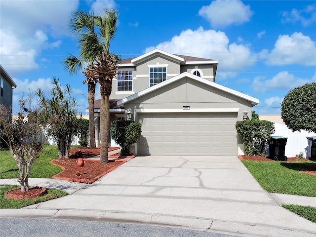 view of front facade with a garage