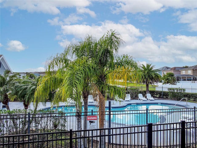 view of pool featuring a patio area