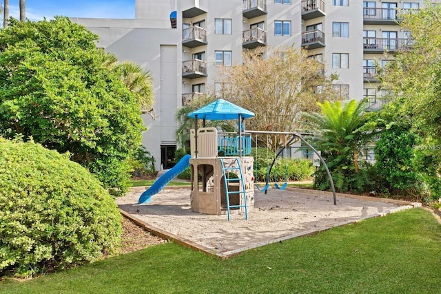 view of jungle gym