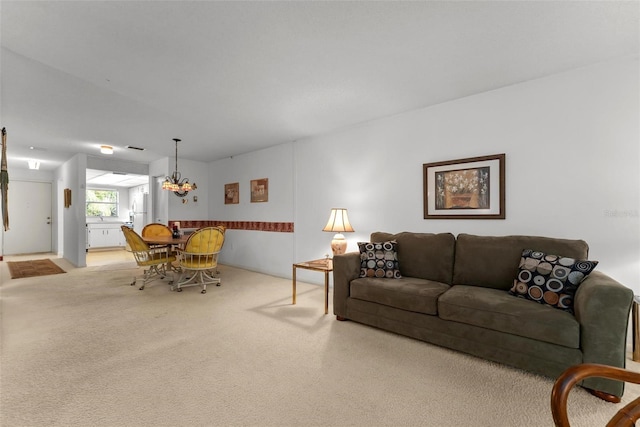 view of carpeted living room