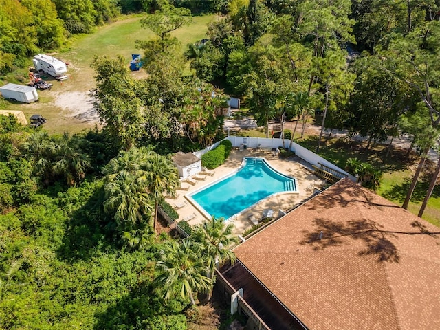 view of pool featuring a patio area