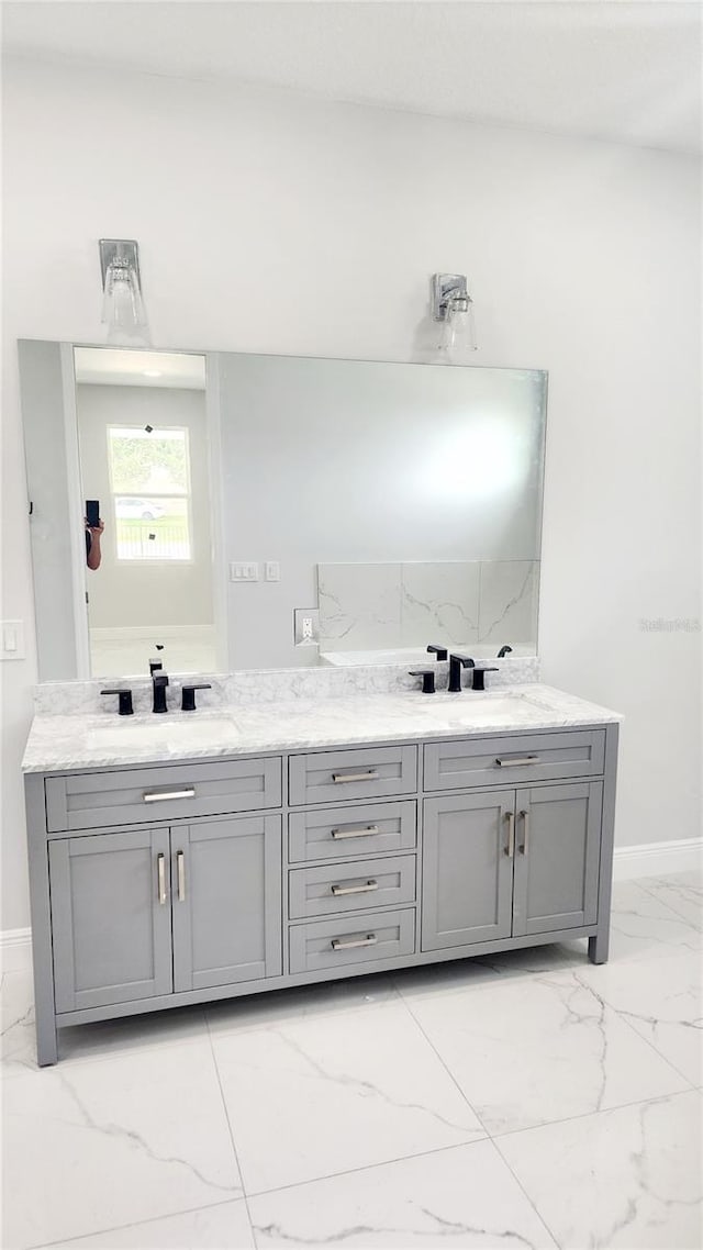 bathroom featuring vanity