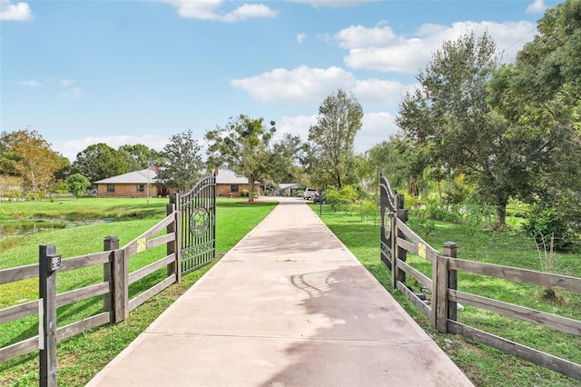 exterior space with a rural view