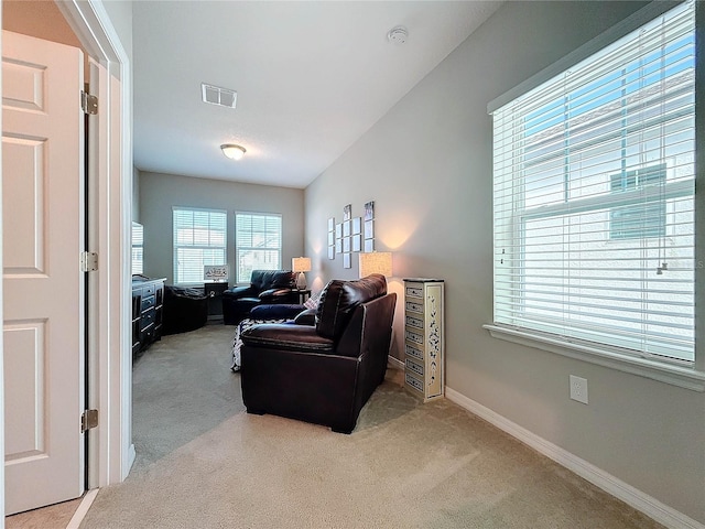 view of carpeted living room