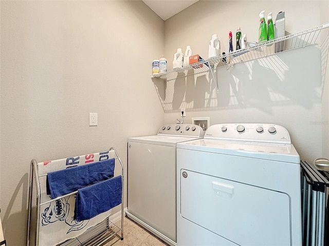 laundry area featuring washer and dryer