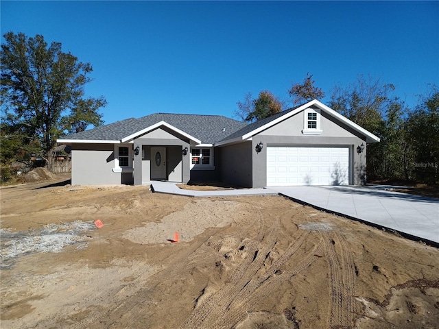 ranch-style house with a garage