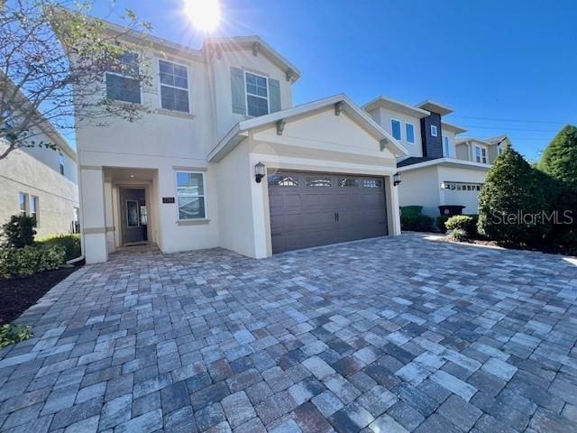 view of front facade with a garage