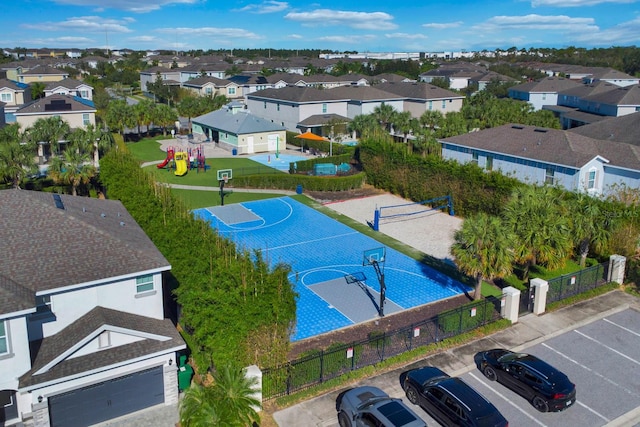 bird's eye view featuring a residential view