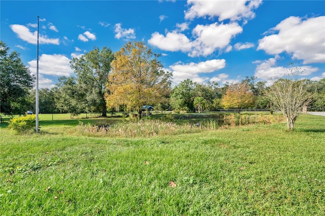 view of yard featuring a rural view