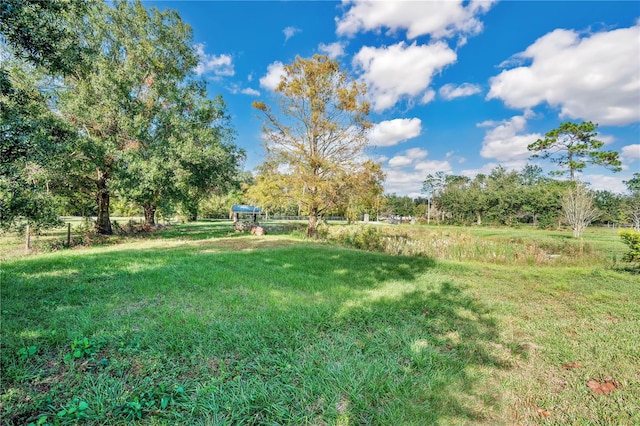 view of yard featuring a rural view