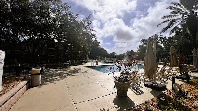 view of pool with a patio area